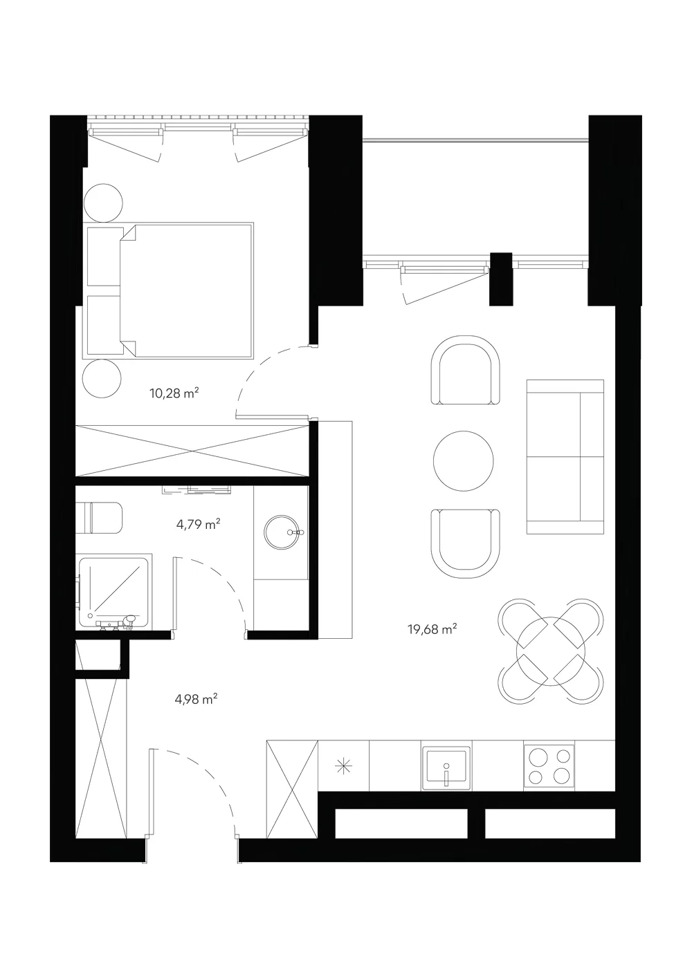 Floor plan of apartment D1-603